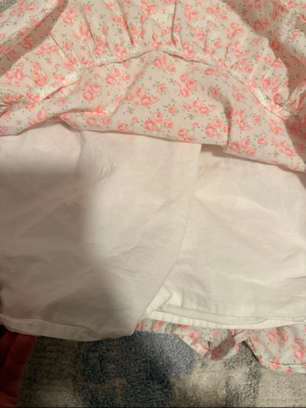 Janie and Jack Cream Pink Floral Smocked Sundress